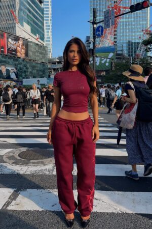 KARINA SWEATPANTS CHERRY