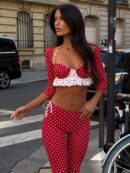 FRIEDA CAPRI PANT RED POLKA DOT