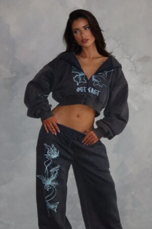 NYA CROPPED HOODIE VINTAGE NAVY