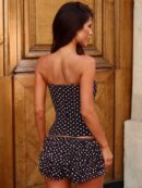 SOLA MESH CORSET TOP POLKA DOT