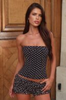 SOLA MESH CORSET TOP POLKA DOT
