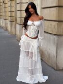 SOLALNES SKIRT WHITE