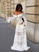 SOLALNES SKIRT WHITE