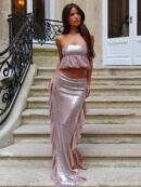 ZELIE MAXI SKIRT DUSTY PINK